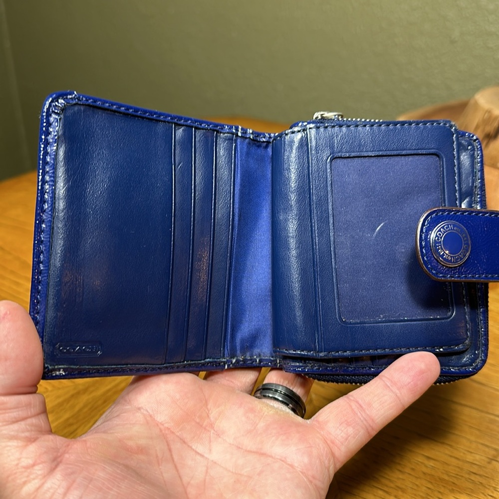 COACH Signature Tartan Snap Wallet - Picture 14 of 16